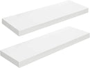 HOOBRO Floating Shelves for Wall, Wall Mounted Shelf Set of 2, 23.6" Hanging Shelf with Invisible Brackets, for Wall in Bathroom, Bedroom, Toilet, Kitchen, Living Room, Office, White WT60BJ01 by CozyNest Decor