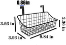 LeleCAT Over Cabinet Door Basket with hook Grid Storage Basket, Kitchen Storage Organizer,Over Cabinet Door Organizer,Hanging it behind a door or on a railing, Small, BLack,2 Pack by CozyNest Decor