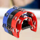 EASTROCK 3 Pack Double Row Tambourine Metal Jingles Hand Held Percussion Half Moon Tambourine for Kids, Adults, KTV, Party (Black, Blue, Red) by TinyTreasures Baby Boutique