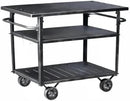 Diwhy Industrial 3 Tier Rolling Utility Storage Cart Wine Beverage, Metal Wine Rack with Wheels Kitchen Bar Dining Room Tea Wine, Serving Cart by CozyNest Decor
