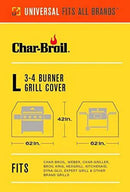 Char-Broil 3-4 Burner Grill Cover + SAFER Nylon Bristle Grill Brush Bundle by GreenHaven Gardens