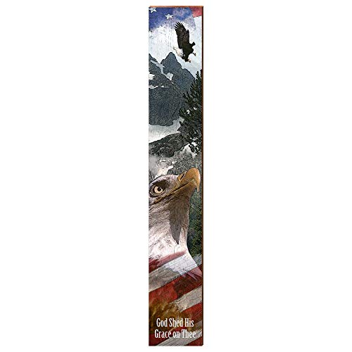 God Shed His Grace American Eagle Home Decor Art Print on Real Wood Each