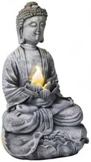 VP Home Buddha Statue for Home and Outdoor Decor, Solar Powered Flickering LED Garden Light, Zen Meditation, Spiritual Room Decor (Zen Buddha) by GreenHaven Gardens