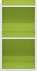 Furinno Luder Bookcase / Book / Storage, 2-Tier Cube, Green/White by TinyTreasures Baby Boutique