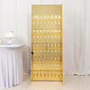 Tableclothsfactory Gold Mirror Finish 5-Tier Wine Glass Stemware Rack, 40 Champagne Flute Holder Foam Board Wall Stand - 5ft for Party & Decorations by CozyNest Decor