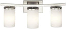 Kichler Crosby 23" Vanity Light in Chrome, 3-Light Contemporary Bathroom Light with Satin Etched Cased Opal Glass, (23" L x 8.75" H), 45497CH by CozyNest Decor