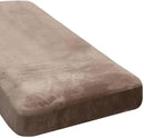 H.VERSAILTEX Velvet Stretch Individual Chaise Cover Sectional Couch Covers for L Shaped Sofa Both Left/Right Furniture Protector Seat Cushion Sofa Cover (1 Piece Chaise Cover, Taupe) by CozyNest Decor