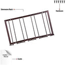 Wine Glass Rack Under Cabinet - Stemware Holder Metal Wine Glass Organizer Glasses Storage Hanger for Bar Kitchen Brown 4 Rows by CozyNest Decor