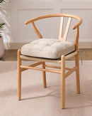 Chair Cushions, Memory Foam Dining Chair Cushions, Tufted Indoor Chair Pads, Set of 4, 16.5' x 16.5' x 3.5', Beige by GreenHaven Gardens