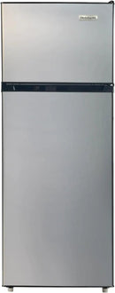 Frigidaire, 2 Door Apartment Size Refrigerator with Freezer, 7.5 cu ft, Adjustable Spill-Proof Shelves, Door & Crisper Bins, Platinum Silver, Garage Ready by CozyNest Decor