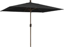 EliteShade USA 10-Year-Non-Fading 6.5x10FT Rectangular Market Umbrella Patio Umbrella Outdoor Table Umbrella with Ventilation, Black