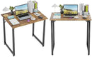 PayLessHere | 32 Inch Computer Desk | Brown | Office Desk with Metal Frame, Adjustable Feet | Water-Resistant, Scratchproof Surface | Sturdy Writing Table for Home Office or Study | Pack of 2 by CozyNest Decor
