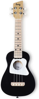 Loog Wood Soprano Ukulele for Kids & Beginners, App & Lessons, All Ages (Black) by TinyTreasures Baby Boutique