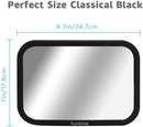 Funbliss Bar Mirror for Baby + 2 Pack Car Window Shades Bundle (19″ × 12″), UPF 50+ Window Shade for Baby in Car, 360° Rotation Fully-Adjustable Straps by TinyTreasures Baby Boutique