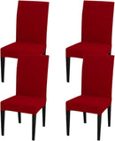 JQinHome 4 Pcs Dining Chair Slipcover, High Stretch Removable Washable Chair Seat Protector Cover for Home Party Hotel Wedding Ceremony by CozyNest Decor
