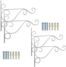TIHOOD 4PCS Metal Plant Bracket Iron Wall Mount Lanterns Hangers for Hanging Bird Feeders, Lanterns, Wind Chimes, Planters, Outdoor Decoration Hooks (White) by GreenHaven Gardens