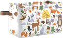 Storage Basket Bin Cute Woodland Animals Organizer Collapsible Shelf Basket Cube with Handle for Nursery Bedroom Bathroom by TinyTreasures Baby Boutique