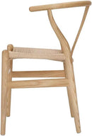 Tomile Solid Wood Wishbone Chair Y Chair Mid-Century Armrest Dining Chair, Hemp Seat (Ash Wood - Natural Wood Color) by CozyNest Decor