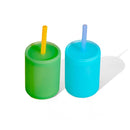 Avanchy Silicone Training Sippy Cup with Straw Lid – Tiny Cup for Babies 6+ Months to Toddlers 1 Year Old – 5 oz Infant Water Cup for Baby Led Weaning, See-Thru Green by TinyTreasures Baby Boutique