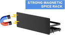 Magnetic Spice Rack Refrigerator Magnetic Shelf Fridge Organizer Space Saver Container for Kitchen/Apartment, Drill free, Black 4 Packs by CozyNest Decor