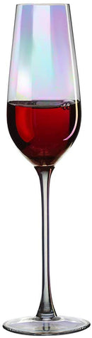 Iridescent Champagne Glasses Premium Barware Gift Elegant Drinkware Collection by The Wine Savant