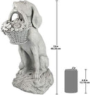 Design Toscano Man's Best Friend Dog with Basket Outdoor Garden Statue, 8 Inches Wide, 12 Inches Deep, 19 Inches High, Handcast Polyresin, Antique Stone Finish by GreenHaven Gardens