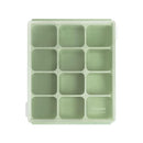 Silicone Freezer Tray, Baby Food Storage Cubes with Clip-On Lid, Freeze Baby Food, Soups, Purees, Ice, Easy and Safe Design, Made in Korea (12, Celadon Green) by TinyTreasures Baby Boutique