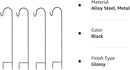 Ashman Shepherd's Hooks 35 Inch (4 Pack), Black, Made of Premium Metal for Hanging SolarLights, Bird Feeders, Mason Jars, Christmas Lights, Lanterns, Garden Stakes and Wedding Décor. by GreenHaven Gardens