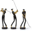 HAUCOZE Golf Figurine Statue Golfer Decoration Arts Home Decor Sculpture Polyresin Black 9.6 inch by CozyNest Decor