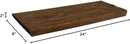 joelsantiques 24 Inch Wooden Floating Shelves for Wall - 24x8x2 in - Made of Natural Wood - Heavy Duty Rustic Wall Shelves for Bedroom - Perfect for Living Room, Kitchen - Medium Brown by CozyNest Decor