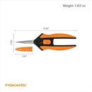 Fiskars Micro-Tip Pruning Snips - 6" Garden Shears with Sheath and Comfort Grip - Sharp Steel Blades - Quality Pruning Shears for Plants in Grow Tents and Hydroponics - Garden Tools by GreenHaven Gardens