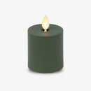 Luminara Outdoor Votive Flameless LED Candle, Baked Clay 2" x 3.2", Moving Flame Battery Operated Timer Remote Ready IPX4 Matte Plastic Finish by GreenHaven Gardens