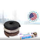 Kidkusion Baby Proof Edge Guards for Safety | Made in The USA | 24 Feet | Brown | Edge Protectors for Furniture, Tables, Fireplaces | Heavy Duty Tape Included by TinyTreasures Baby Boutique