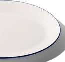 Made In Cookware - Serving Platter - White With Navy Rim- Porcelain England by CozyNest Decor