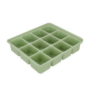 Silicone Freezer Tray, Baby Food Storage Cubes with Clip-On Lid, Freeze Baby Food, Soups, Purees, Ice, Easy and Safe Design, Made in Korea (12, Celadon Green) by TinyTreasures Baby Boutique