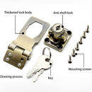 2 Packs Keyed Hasp Locks Twist Knob Keyed Locking Hasp for Small Doors, Cabinets and More,Stainless Steel Steel, Hasp Lock Catch Latch Safety Lock Door Lock with Keys (4inch, Bronze) by TinyTreasures Baby Boutique
