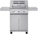 Monument Grills Larger 3-Burner Propane Gas Grills barbeque Stainless Steel Heavy-Duty Cabinet Style with Knob Controls, Outdoor Use, Mesa 300 by GreenHaven Gardens