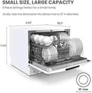 COMFEE’ Portable Mini Dishwasher, Energy Star, Countertop, 6 Place Settings, with 8 Washing Programs, Speed, Baby-Care, ECO& Glass, Dish Washer for Dorm, RV& Apartment, White by CozyNest Decor