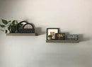 joelsantiques 18 Inch Wooden Floating Shelves for Wall - 18x6x2 in - Made of Natural Wood - Short Heavy Duty Rustic Wall Shelves for Bedroom - Perfect for Bathroom, Kitchen - Grey by CozyNest Decor