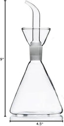 ELETON Olive Oil Dispenser Bottle Glass with No Drip Bottle Spout -Pourer Dispensing Bottles for Kitchen - Olive Glass Dispenser to Control Cooking Vegetable Oil and Vinegar(16 oz) by CozyNest Decor