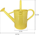 Metal Watering Can for Outdoor and Indoor Plants, Watering Can Decor, 1 Gallon (Yellow) by GreenHaven Gardens