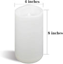 CANDLE CHOICE Waterproof Outdoor Battery Operated Flameless Candles with Timer Large Plastic Resin Bright Flickering Electric LED Pillars Lantern Garden Wedding Christmas Decorations 4”(D)x8”(H) 2 PCS by GreenHaven Gardens