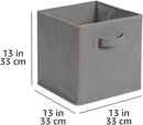 Amazon Basics Collapsible Fabric Storage Cube Bins Organizer with Handles, Sturdy, Gray, 13-x-13-x-13-inch, Pack of 6 by CozyNest Decor