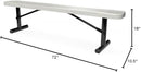 Coated Outdoor Furniture Heavy-Duty Portable Outdoor Bench Thermoplastic Coated, Expanded Metal, Commercial-Grade Seating, Made in America (Portable Without Back, 6 Ft, Grey) by GreenHaven Gardens