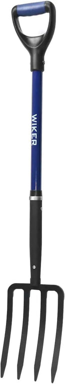 WIKER Pitchfork,Pitchforks for Gardening Digging Composting Spading,4Tines Garden Fork witn Fiberglass Handle,43 Inches by GreenHaven Gardens