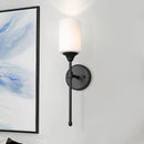 XiNBEi Lighting Wall Sconce, Bathroom Vanity Light with Glass, Wall Fixture Matte Black Finish for Bathroom XB-W1216-MBK by CozyNest Decor
