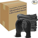 Evridwear Crinkle Latex Rubber Hand Coated Safety Work Gloves for Men Women General Multi Use Construction Warehouse Gardening Assembly Landscaping (XL-Size) 120 Pairs Pack by GreenHaven Gardens