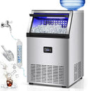 Commercial Ice Maker Machine, 175Lbs/24H with 45Lbs Storage, 55Pcs Clear Ice Cubes in 8-15Mins, Freestanding Stainless Steel Ice Machine for Home, Bar, Party, Office - Fast Ice Making & Easy to Clean by CozyNest Decor