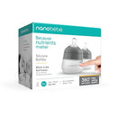 Nanobebe Flexy Silicone Baby Bottle, Anti-Colic, Natural Feel, Non-Collapsing Nipple, Non-Tip Stable Base, Easy to Clean 2-Pack, Gray, 5 oz by TinyTreasures Baby Boutique
