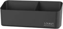 loukin Magnetic and Adhesive Marker Holder, Dry Erase Accessory Tray, Magnetic Storage Organizer for Whiteboard, Glass or Refrigerators (Black) by CozyNest Decor